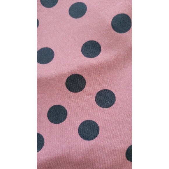 Womens Perception Conception 3/4 Sleeve Maroon & Black Polka Dot Ruffled Blouse - Picture 9 of 9